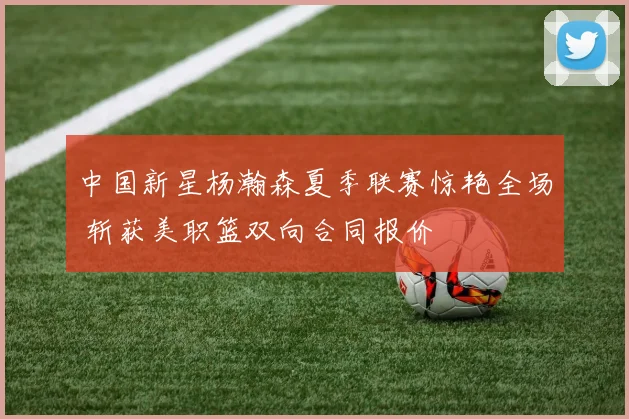 中国新星杨瀚森夏季联赛惊艳全场 斩获美职篮双向合同报价